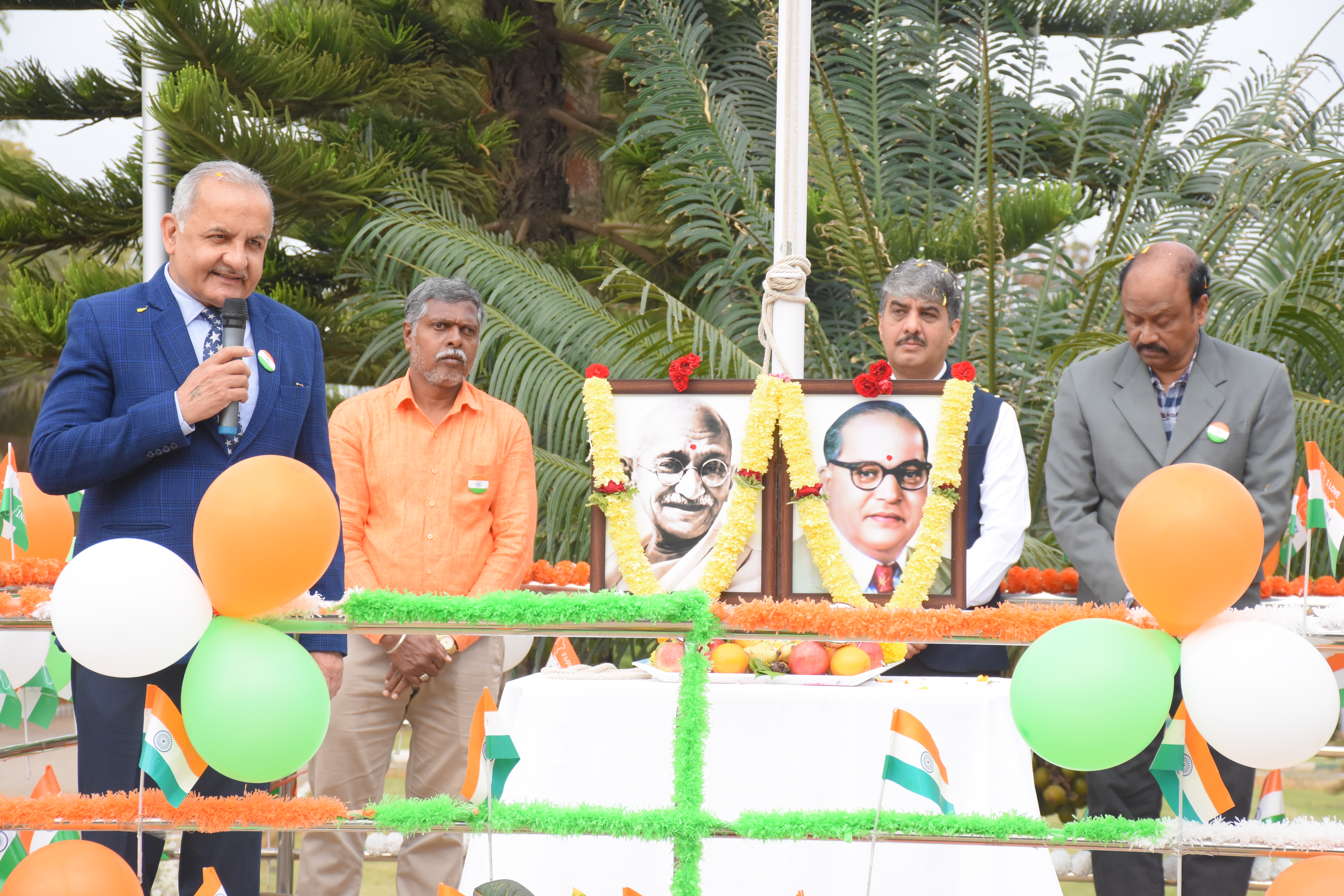 Director addressing the gathering